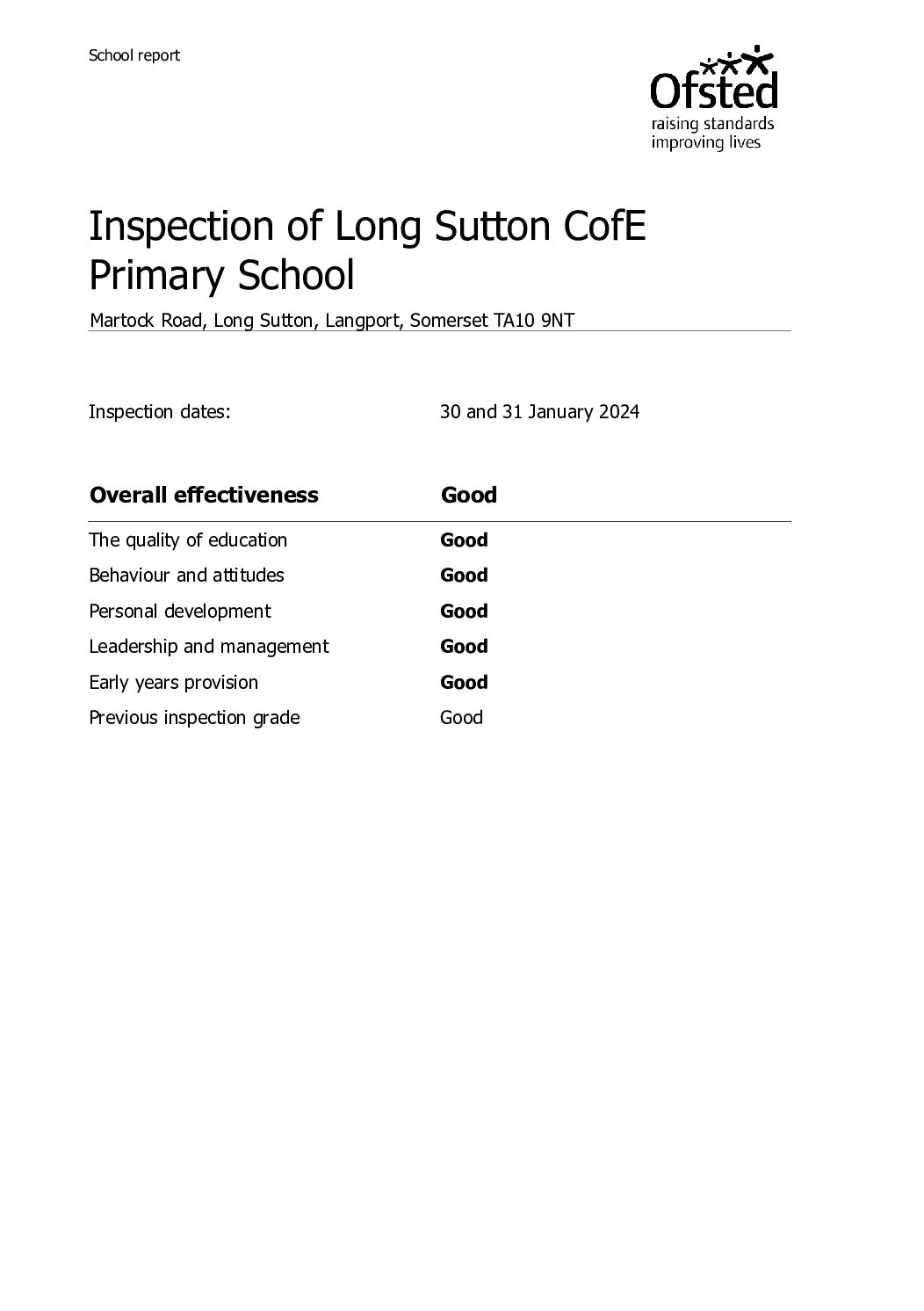 OFSTED REPORT FEBRUARY 2024